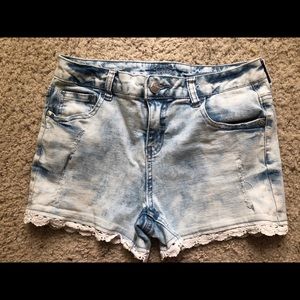 Justice Girls Lace Trimmed Shorts